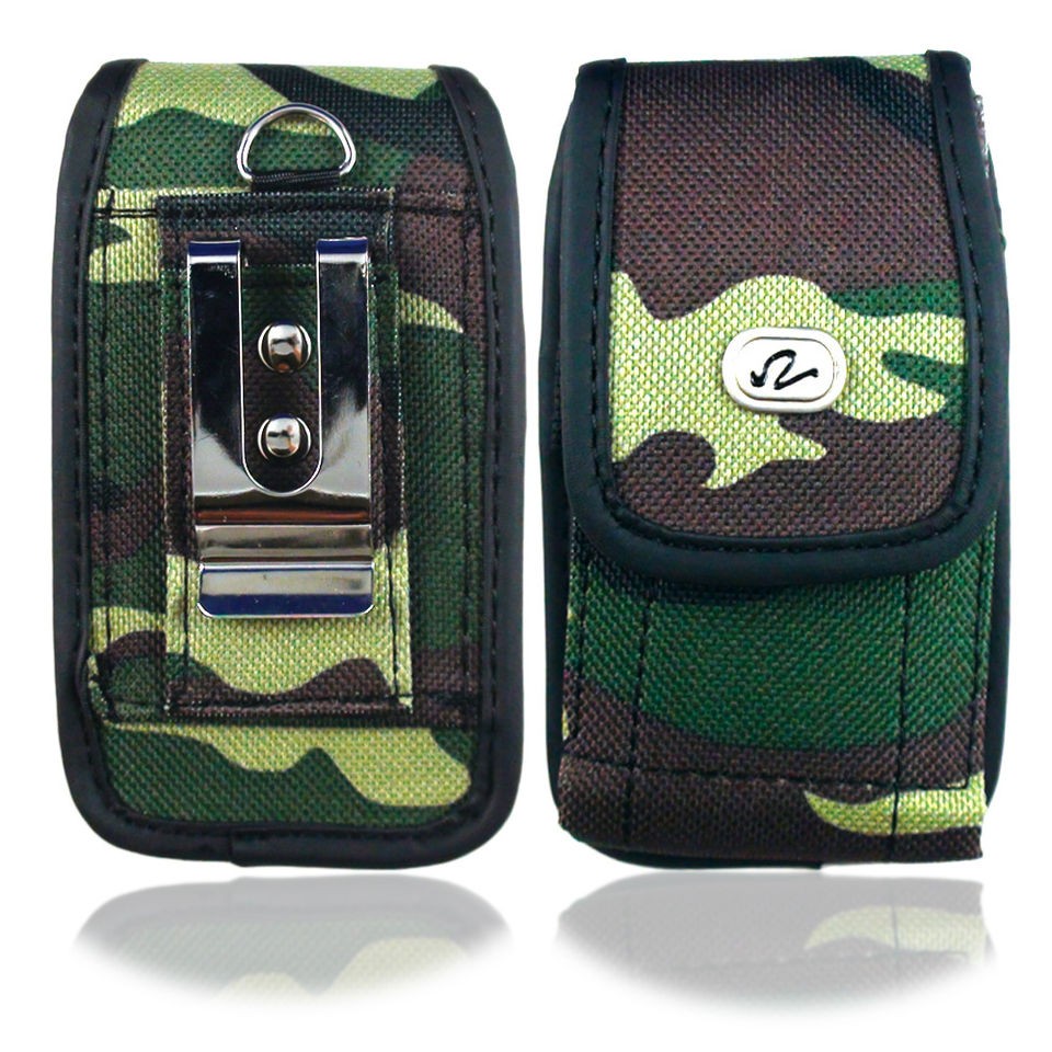 FOR LG PHONES PREMIUM CAMOUFLAGE MILITARY POUCH CASE W/ BELT CLIP NEM 