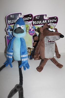 REGULAR SHOW RIGBY MORDECAI PLUSH DELUXE TALKING NEW NWT