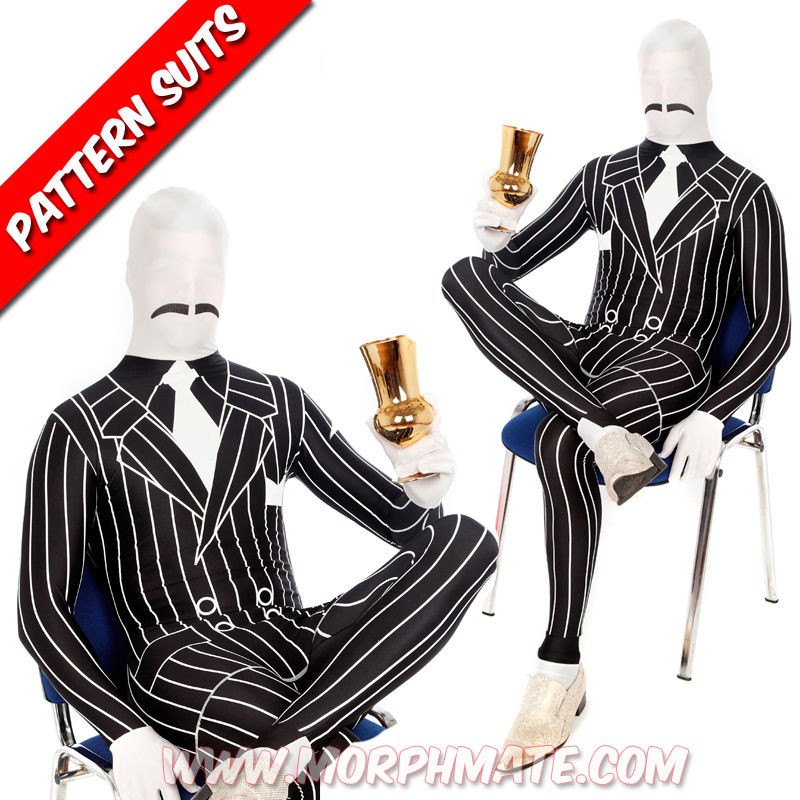 Morphsuit Gangster Genuine Costume All Sizes Gangster Morphsuits 