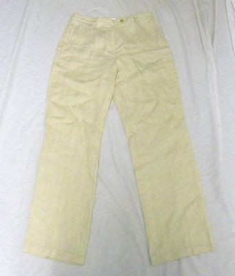 PURIFICACION GARCIA   Light Brown 100% Linen Trousers   40