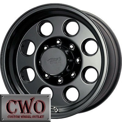   Black MB MB 72 Wheels Rims 8x165.1 8 Lug Chevy GMC Dodge 2500 2500HD