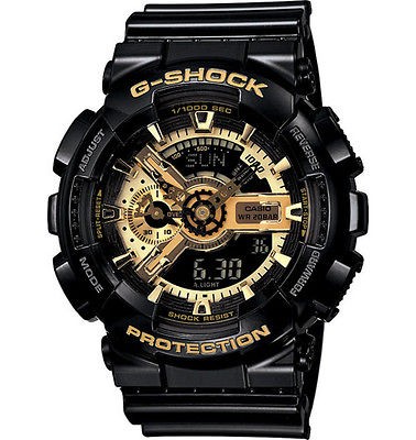 RARE GSHOCK XL GOLD & BLACK WATCH GA 110GB 1A GA110GB CASIO NEW *US 