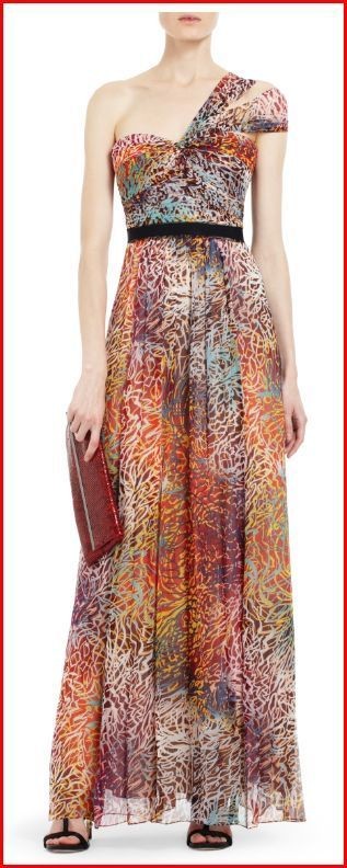 BCBG INGA BEGONIA ONE SHOULDER SILK METALLIC GOWN NWT 6 $398  G1120