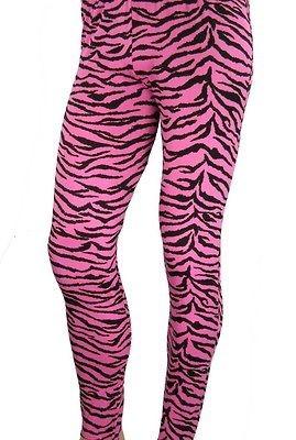 80s Heavy HAIR Metal GLAM Rock ZEBRA Stretch Pants PINK