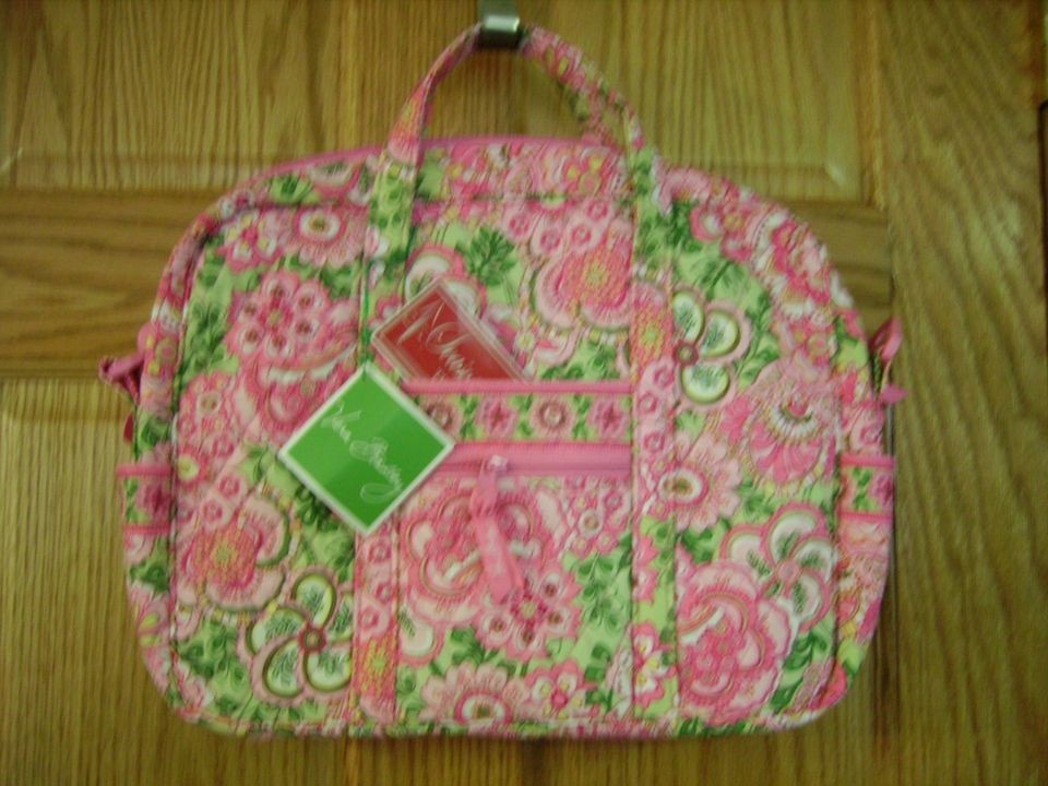 VERA BRADLEY METRO PETAL PINK school book bag laptop briefcase NWT 