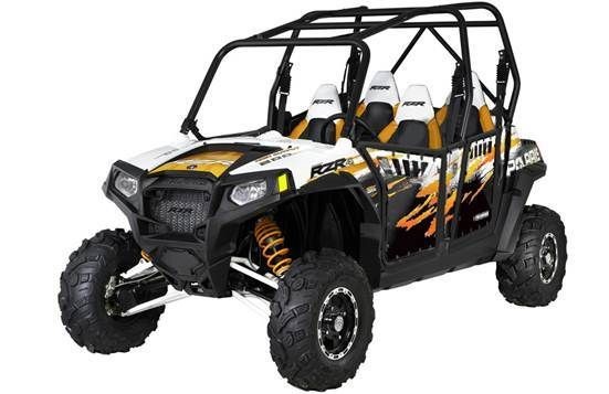   Door Package Polaris RZR 4 Brush Alum Robbie Gordon Org/Wht PKG#13