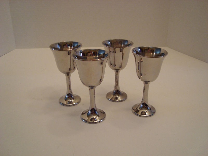 Set of 4 FB Rogers Silverplate EP Zinc Cordials