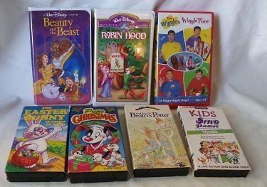 Kid Video VHS lot wiggles beauty beast robinhood movie