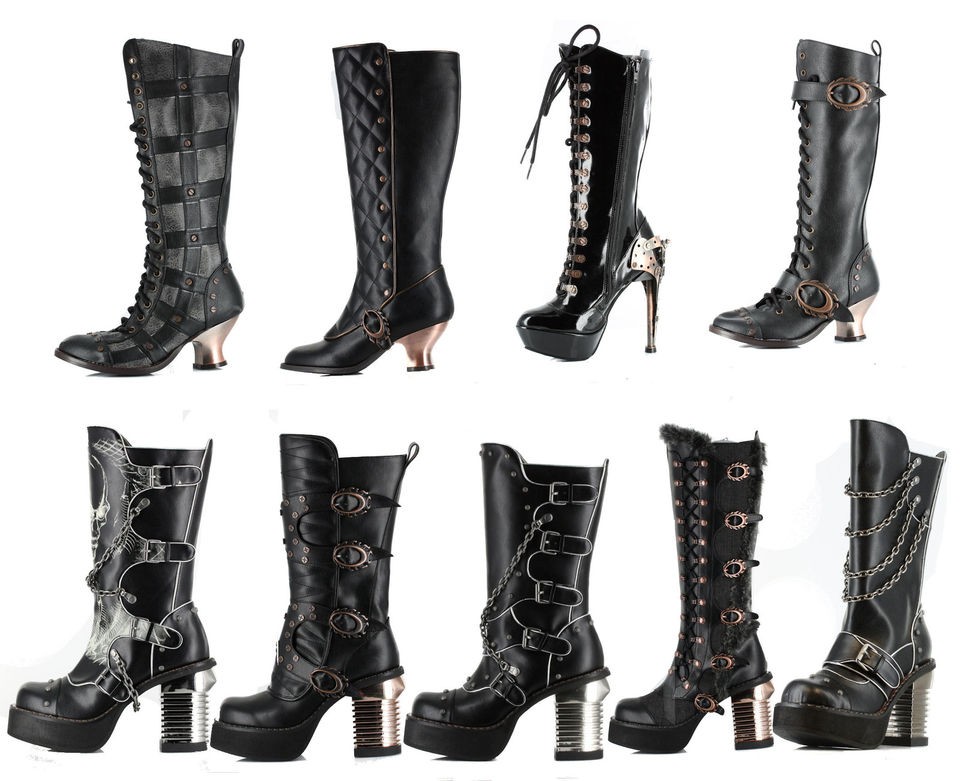 Hades Footwear Alternative Knee Boots in 10 Styles