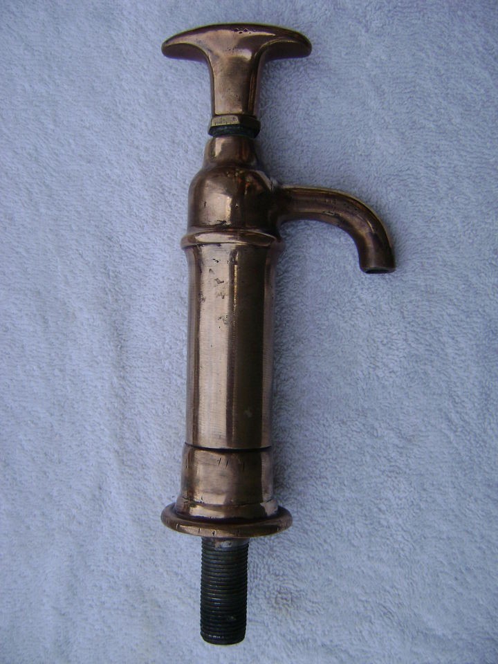 OLD 8 INCH BRONZE BRASS MANUAL WATER PUMP SHIP BOAT DECOR