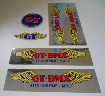 GT BMX restoration frame decal set NOS SE PK DG Skyway Araya DB old 