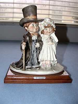 Armani Signed Capodimonte Child Bride & Groom Figurine