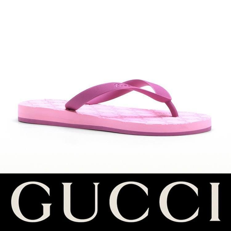 Gucci womens pink Rubber slippers thong sandals Size US 6   IT 36