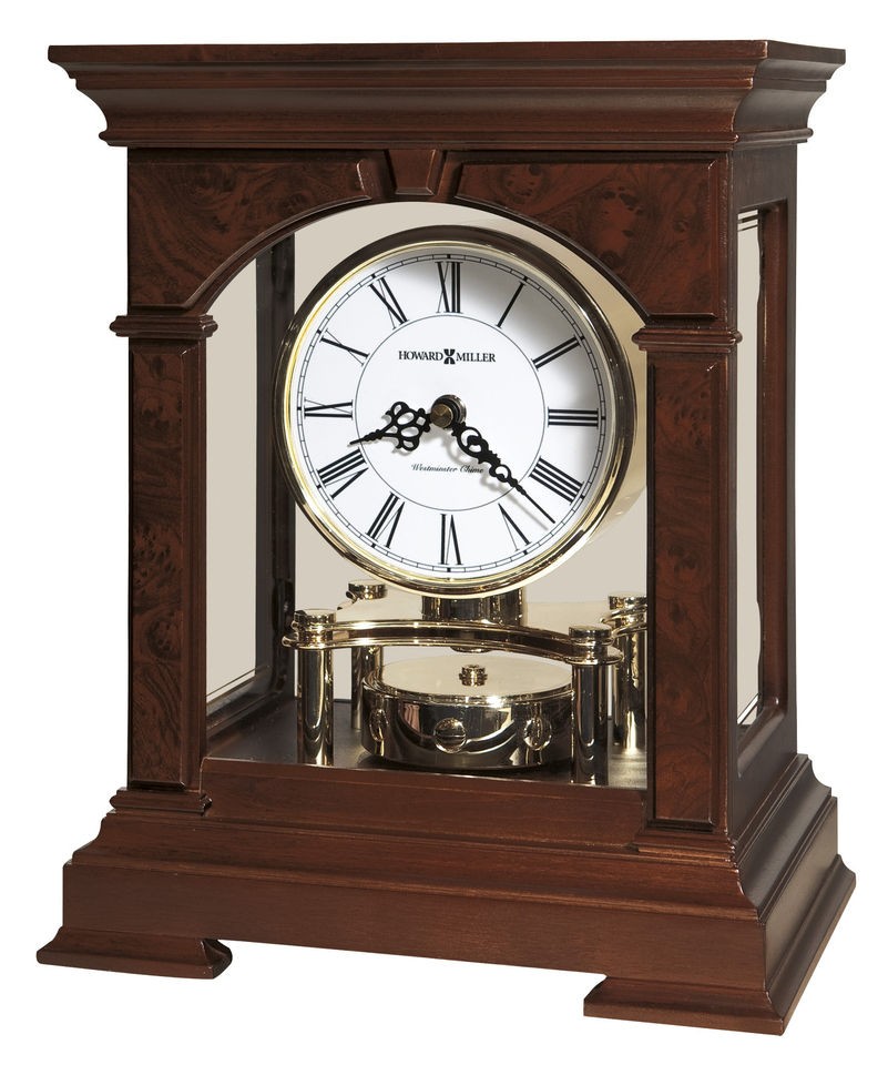 635 167 STATESBORO HOWARD MILLER MANTEL CLOCK IN CHERRY BRODEAUX 