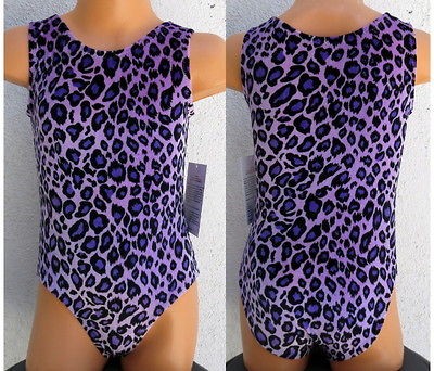 ANIMAL Purple Velvet Leopard Gymnastics Leotard