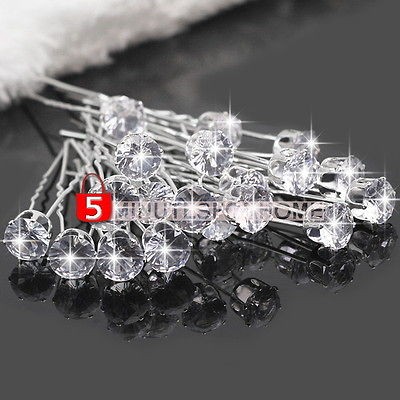   Crystal Rhinestone Wedding Bridal Hair Pins Sticks Clips New Fashion