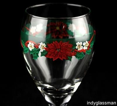 TIENSHAN GLASS   DECK THE HALLS   7 3/8   10 OZ   WATER & WINE GOBLET 