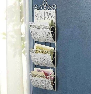 Hanging Wall Pocket Mail Bin Bills Coupons Letter Holder Storage 