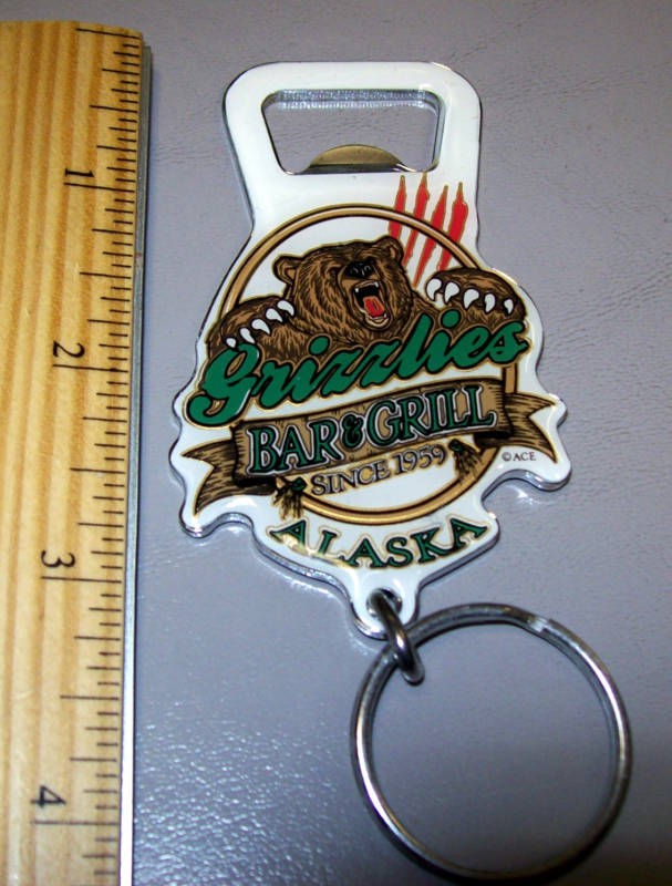 New Alaska Bottle Opener / Keychain Grizzlies Bar