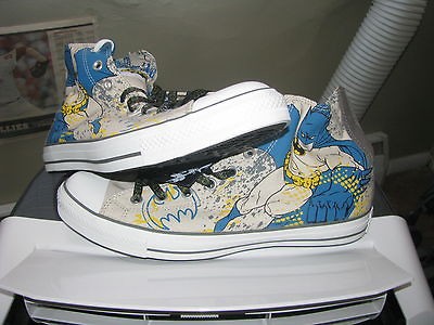 CONVERSE ALL STAR DC COMICS BATMAN Dark Knight Rise Shoes Metallica Sz 