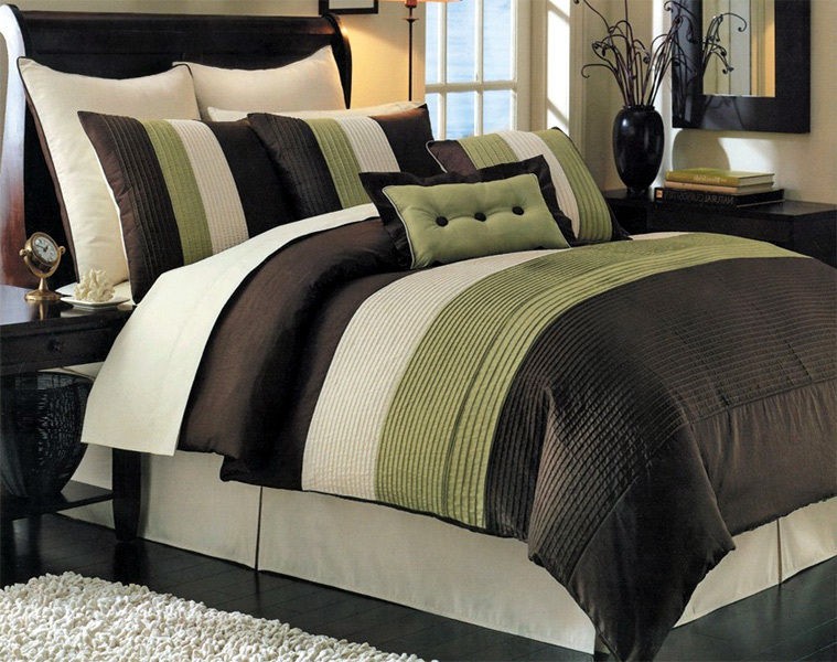   Comforter Set+1500 Thread Count Sheets Blue,Green,Black Queen,King,Cal