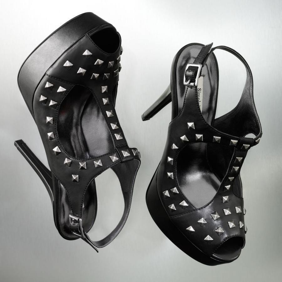 Womens $74 SIMPLY VERA WANG PEEP TOE PLATFORM HEELS Size 6 Studded 