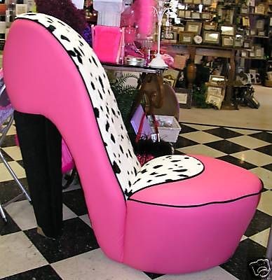 NEW DALMATIAN HIGH HEEL SHOE CHAIR FURNITURE GIRL GIFT (DAL HHSC)