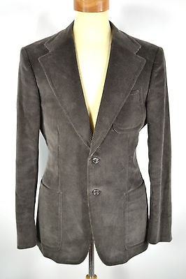 GUCCI Gray Corduroy Two Button Blazer