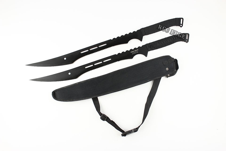 NEW 27 Stainless Steel Large Dual Full Tang Blade Ninja Sword Machete 