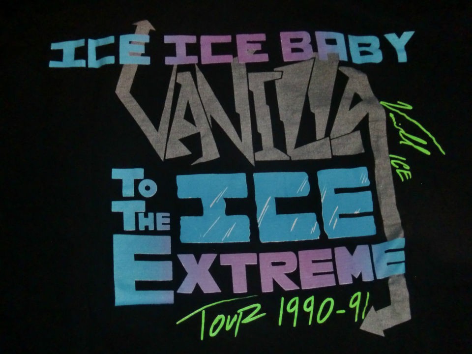   Vintage Concert SHIRT 90s Tour T 1990 91  ICE ICE BABY XL RAP RA​RE