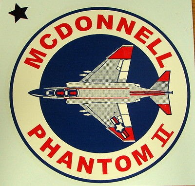 PHANTOM JET FIGHTER LARGE WINDOW DECAL