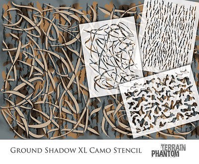 Terrain Phantom Camouflage Stencil Mylar Camo Stencil Ground