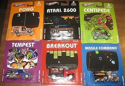 ATARI REAL RIDERS COLLECTOR HOT WHEELS CARS PONG, CENTIPEDE, ATARI 