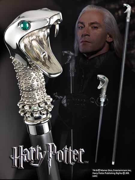 HARRY POTTER RARE DEATHEATER LUCIUS MALFOY WALKING STICK CANE SNAKE 