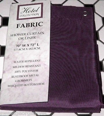 HOTEL COLLECTION Fabric Shower Curtain or Liner SOLID PLUM PURPLE 