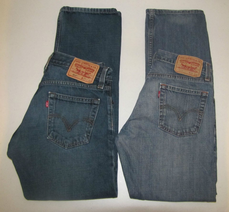 Lot 2 Mens Levis 514 Slim Straight Jeans.Size 29X30 Blue.