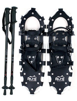 New ALPS 25 Light Weight Alloy Kids Women Men Snowshoes + Free Poles 