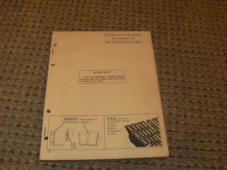 John Deere 1010 Series Crawler Dealers Part Book