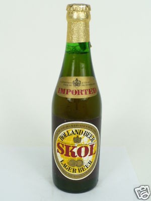 Original 1980s FULL Skol Beer Bottle JWS Hyde Park NY