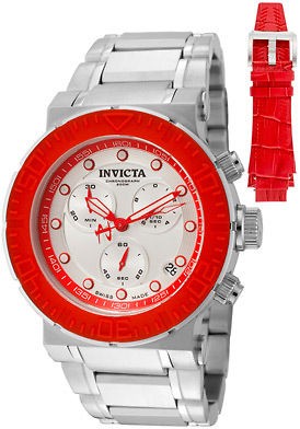 Invicta Reserve Mens Ocean Reef Quartz Chrono Watch W/ Leather Strap 