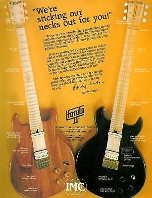 1979 HONDO II S.D. CURLEE DESIGNER GUITAR PRINT AD