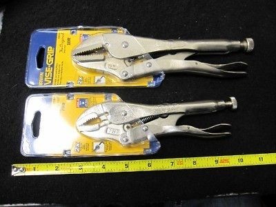 PAIR IRWIN THE ORIGINAL VISE GRIP LOCKING PLIER SET 10R & 7WR BRAND 