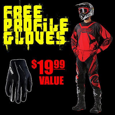 NEAL MX 2013 ELEMENT PANT&JERSEY W/FREE FOUR GLOVE (40 XXL)DIRT BIKE 