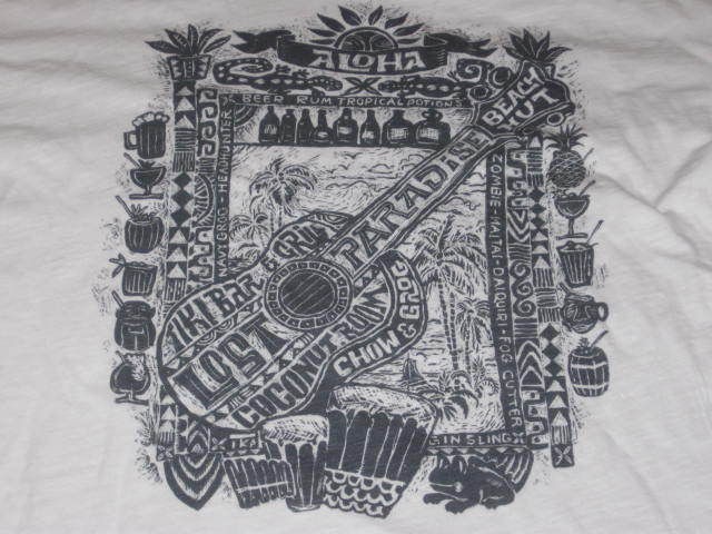   BRAND GRAPHIC T SHIRT TEE ALOHA TIKI BAR GRILL LOST PARADISE SZ XL XXL