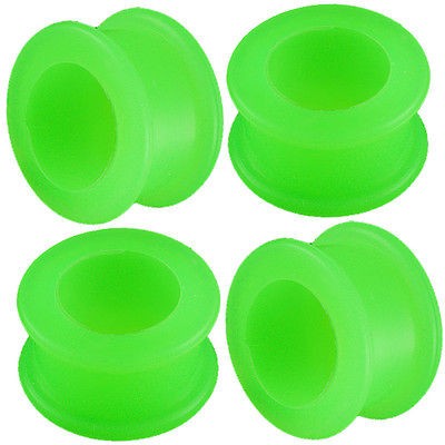   18mm Green silicone Ear Plug Tunnel Body Piercing bulk set of 4 HAIX