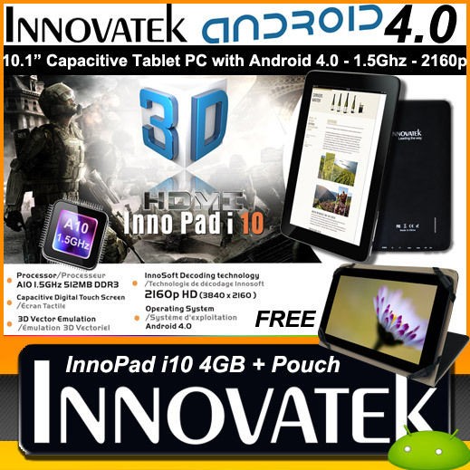 4GBP Innovatek InnoPad i 10.1 Tablet PC 1.5Ghz 2160p HDMI Capacitive 