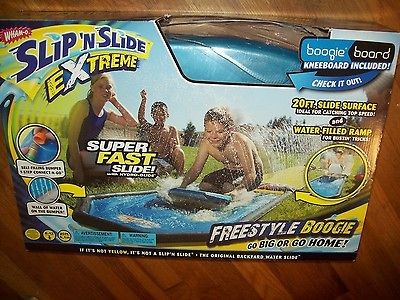 Water Slide w Boogie Board Slip N Slide Extreme Water Filled Ramp Wham 