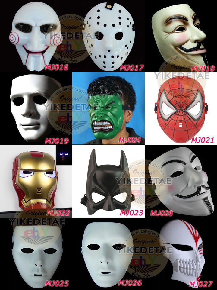 BATMAN/IRON MAN/ICHIGO TENSA/HULK/V FOR VENDETTA/SPIDER MAN HALLOWEEN 