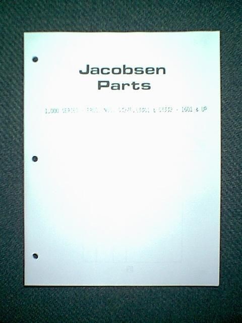 JACOBSEN TRACTOR 1000 SERIES 53276 53301 53332 MANUAL