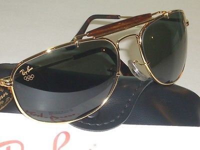 1990s B&L RAY BAN 1994/96 GOLD/TORTOISE OLYMPIC GAMES WRAP AVIATOR 